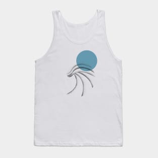 Pointillism surf wave and blue sun Tank Top